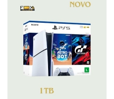 PlayStation 5 Slim 1TB Físico e Digital + Astro Bot + Gran Turismo 7