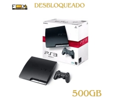 Playstation 3 Slim 500gb Desbloqueado + 15 Jogos No Hd - Seminovo